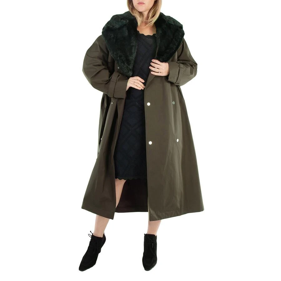 Burberry High Neck Check Print Trench Coat