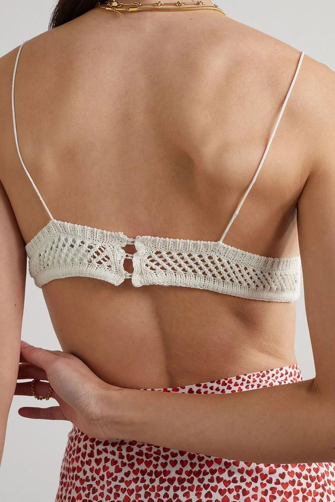 Stella McCartney Crocheted cotton triangle bra top 3