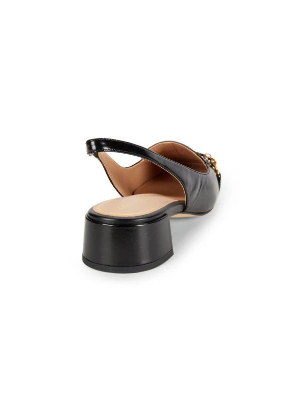 Cole Haan Penley Block Heel Leather Slingback Pumps 3