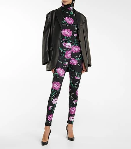 Rodarte Floral-printed high-rise leggings 2