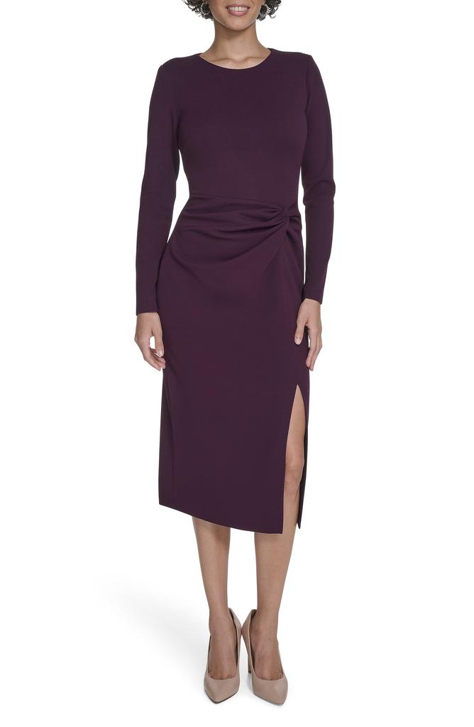 Calvin Klein Knot Waist Midi Sheath Dress