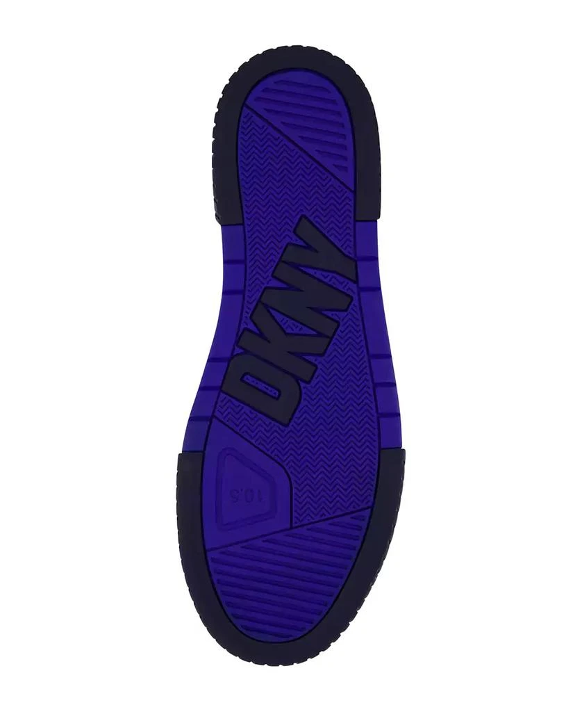 DKNY Men's Perforated Two-Tone Branded Sole Racer Toe Sneakers 9