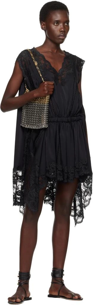 Tom Ford Black Soft Calf Ankle Wrap Sandals 5