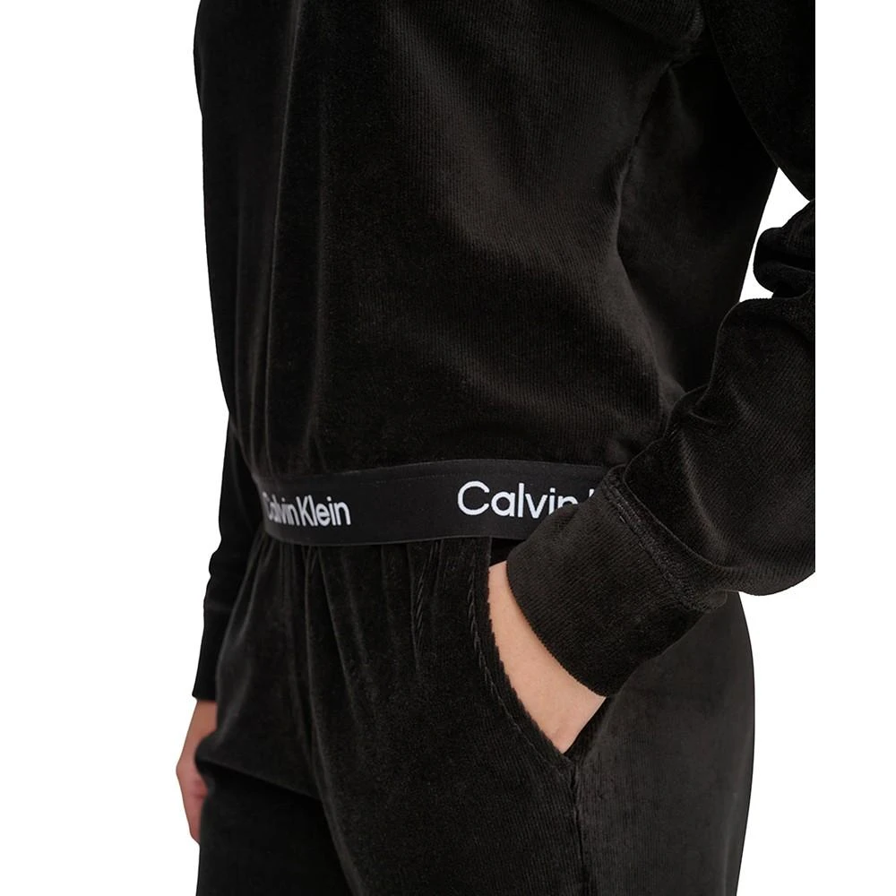 Calvin Klein Women's Velour Pullover Hoodie 4