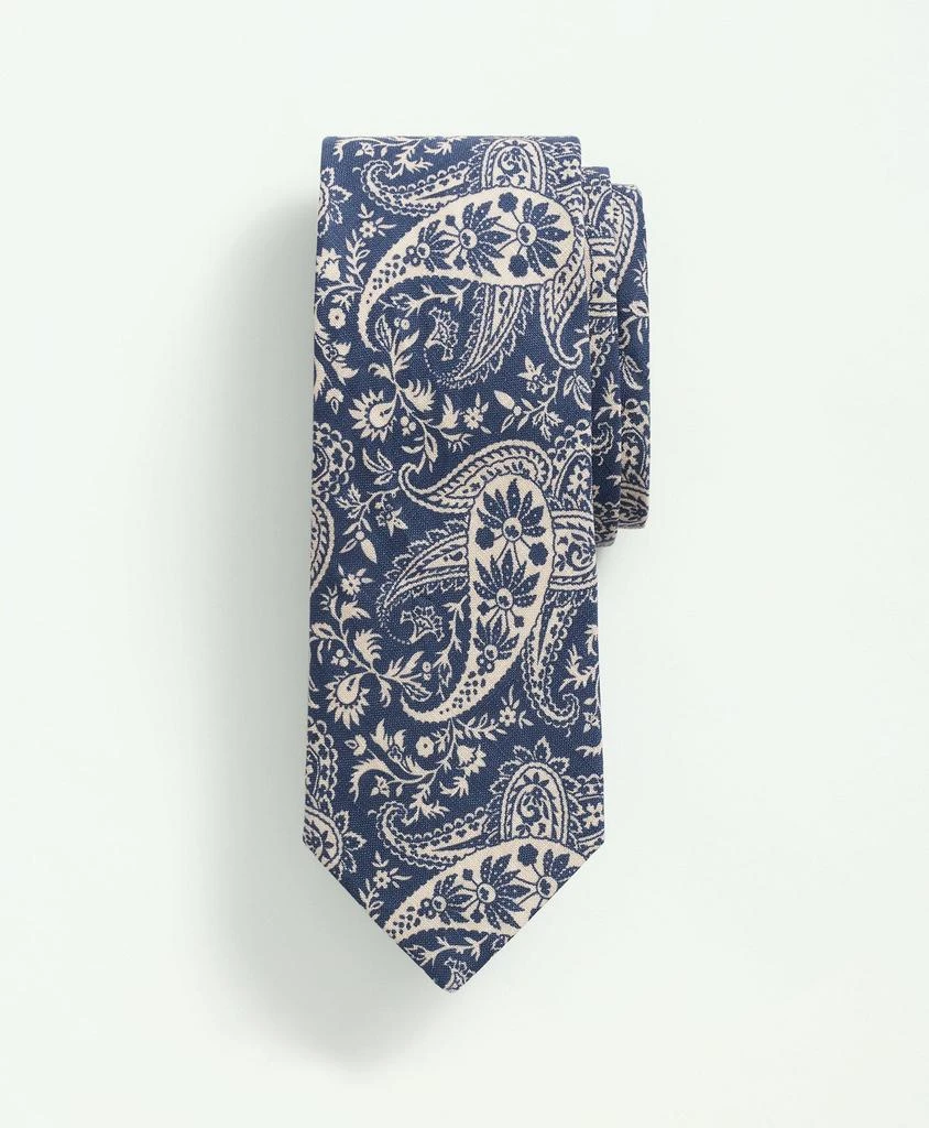 Brooks Brothers Linen Paisley Tie 1
