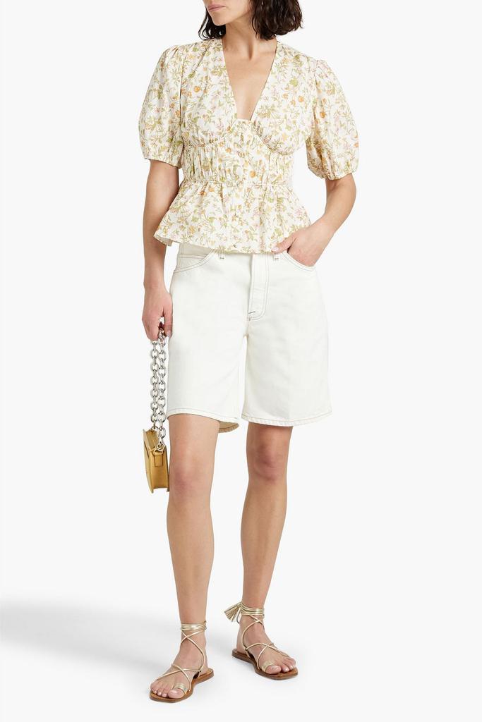 Derek Lam Maureen floral-print cotton-blend poplin top