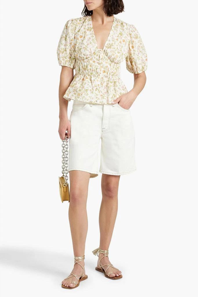 Derek Lam Maureen floral-print cotton-blend poplin top 2