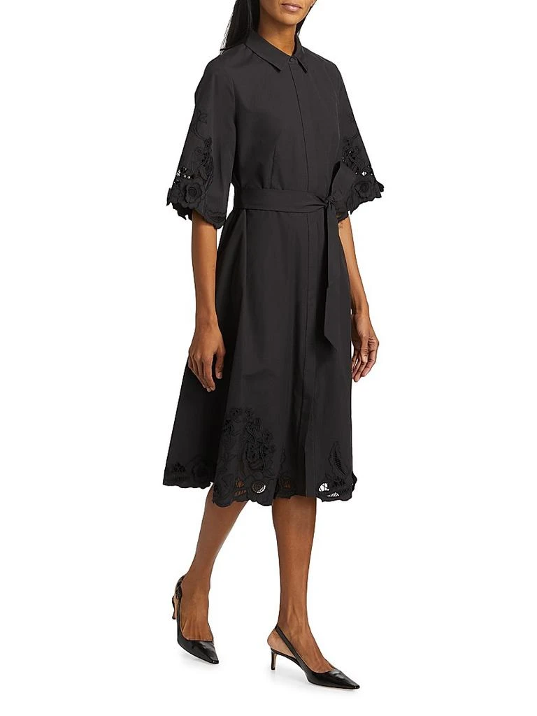 Kobi Halperin Monty Cotton Poplin Tie-Waist Midi-Shirtdress 4