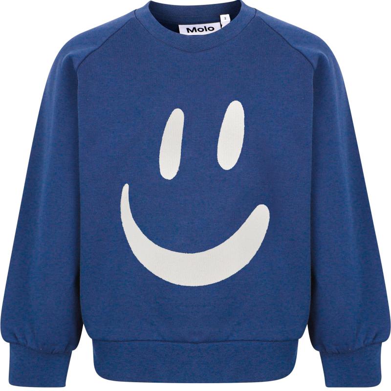 Molo Smiley face embrodery royal blue sweatshirt