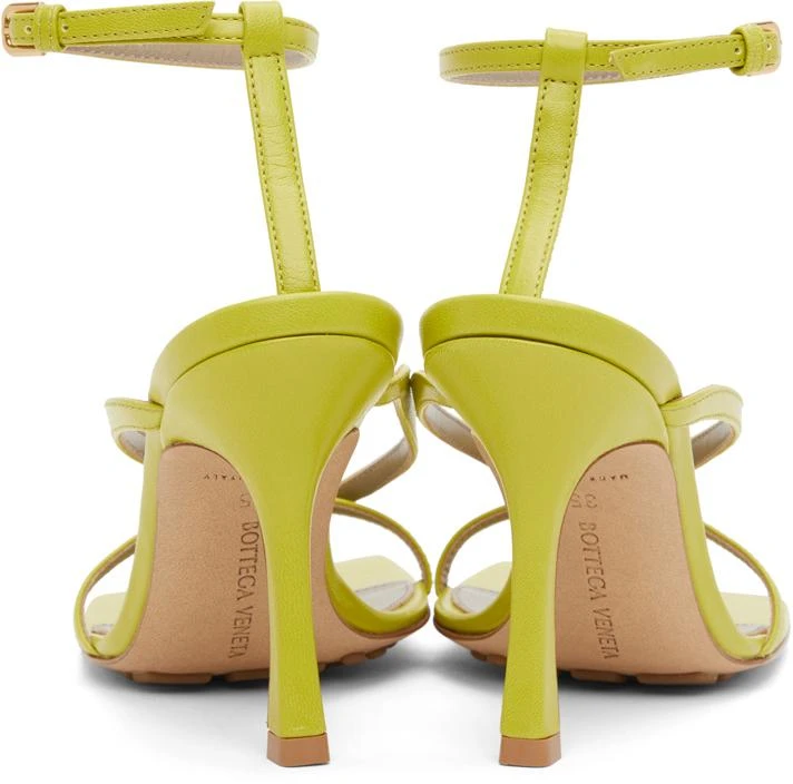 Bottega Veneta Green Strappy Stretch Heeled Sandals 4