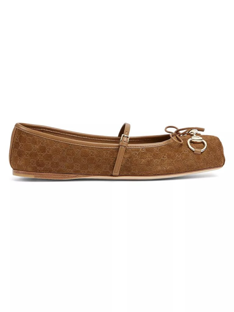 Gucci Horsebit Suede Ballet Flats 1