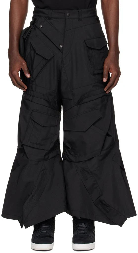 Junya Watanabe Black Asymmetric Cargo Pants 1