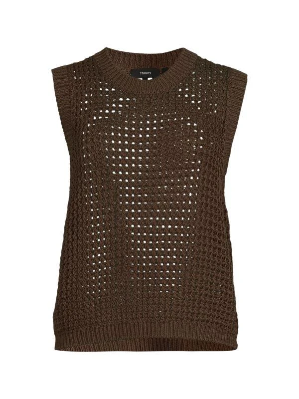 Theory Crewneck Open Knit Sweater Vest 3