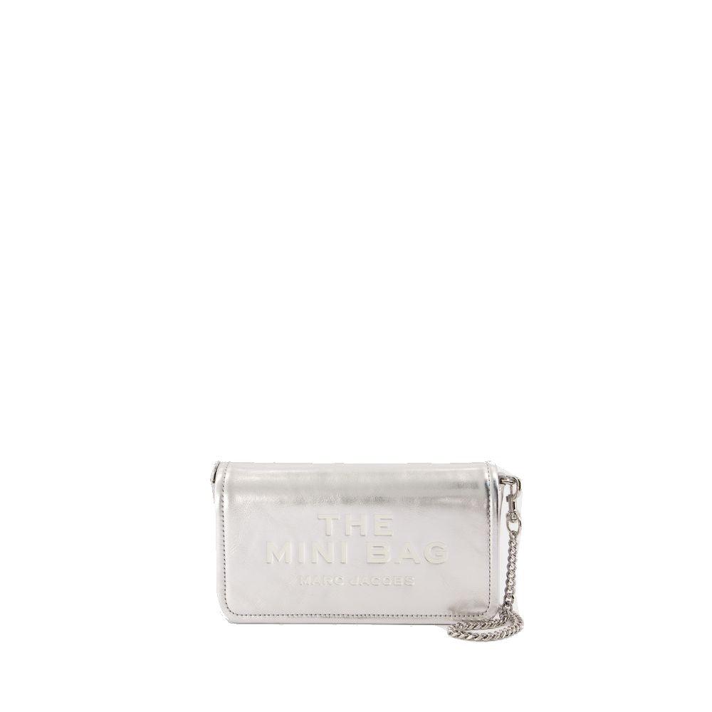 【関税込み】The Mini Bag - Marc Jacobs - Leather - Silver Marc Jacobs The Mini Bag - Leather - Silver - Crossbody Bags