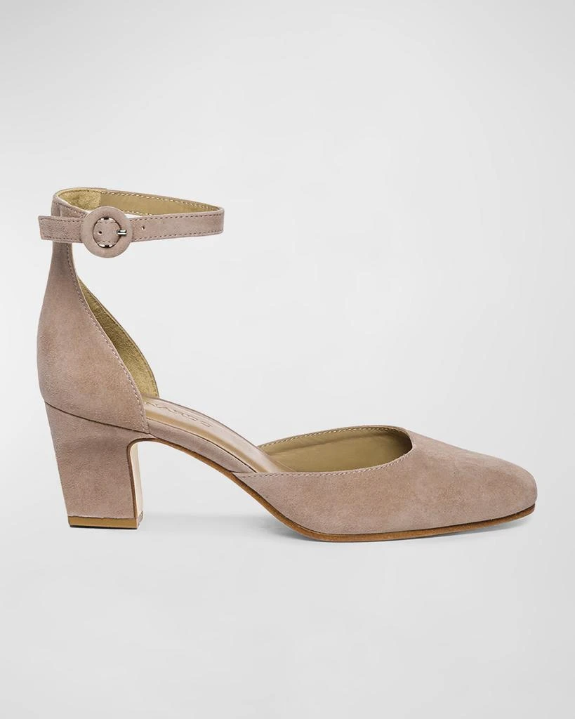 Bernardo Remy Suede Ankle-Strap Pumps 1