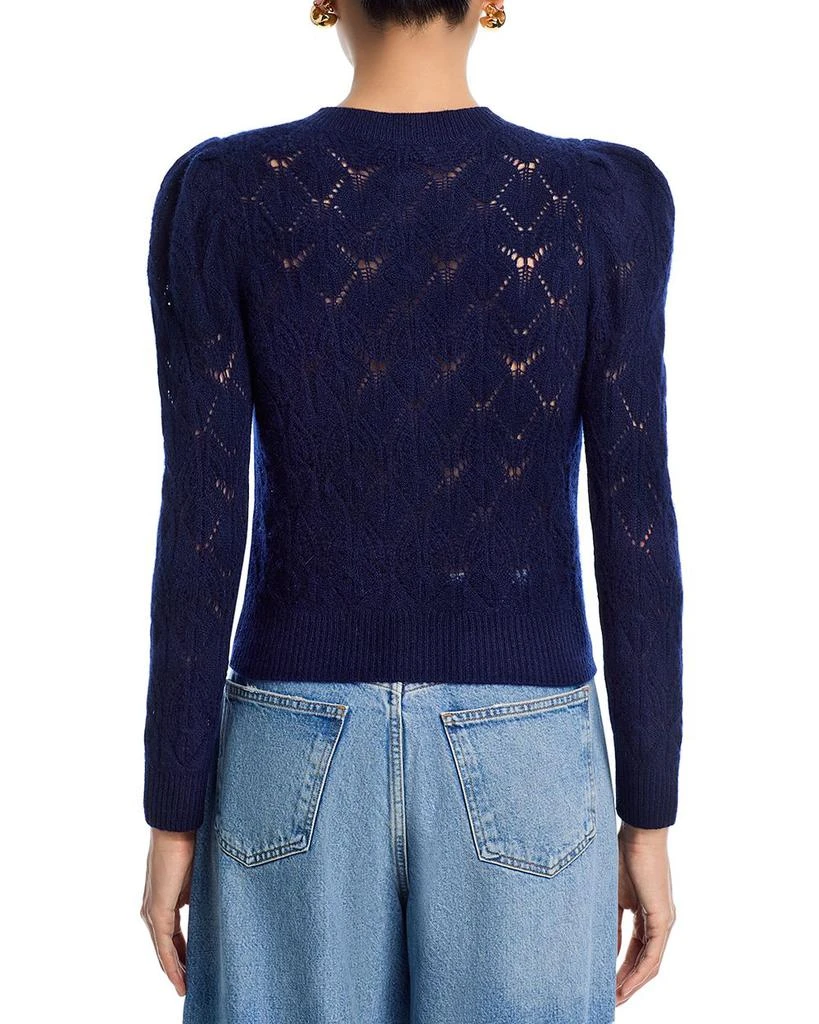 AQUA AQUA 100% Cashmere Crewneck Cardigan Sweater - Exclusive 4