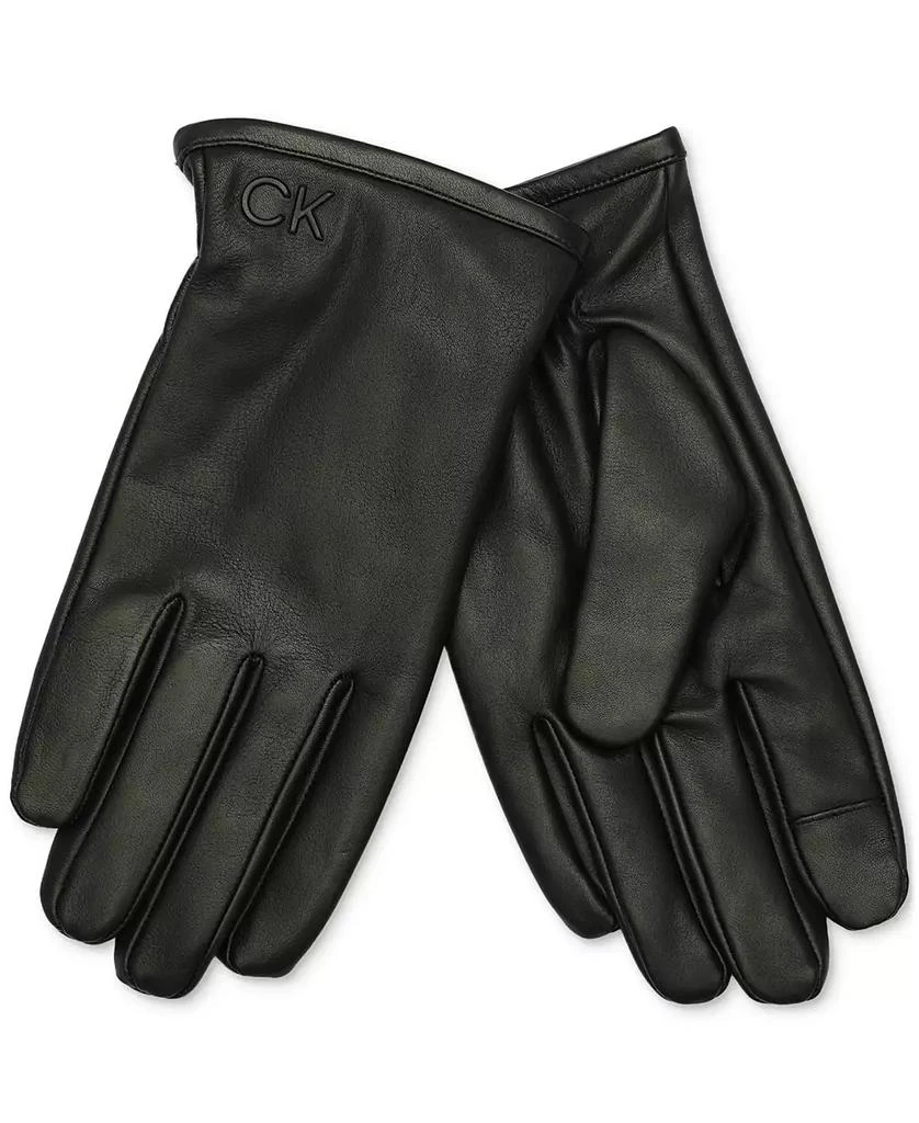 Calvin Klein Men's Injected Leather Gloves 1