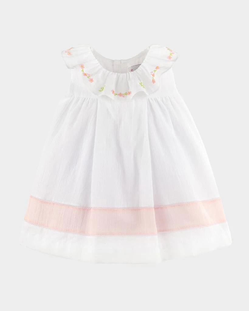 Luli
Me Girl
s Embroidered Ruffle Cotton Gauze Dress, Size 9M-3T