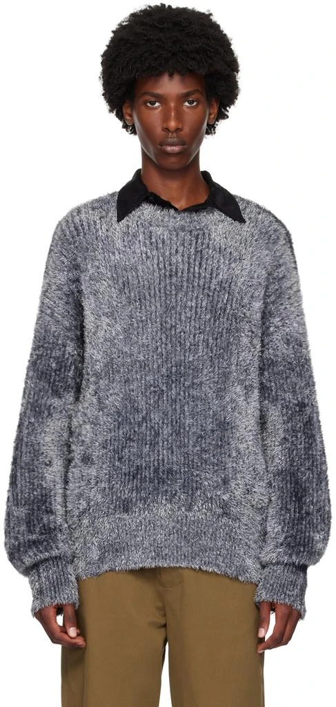 LGN Louis Gabriel Nouchi Gray Fuzzy Sweater 1