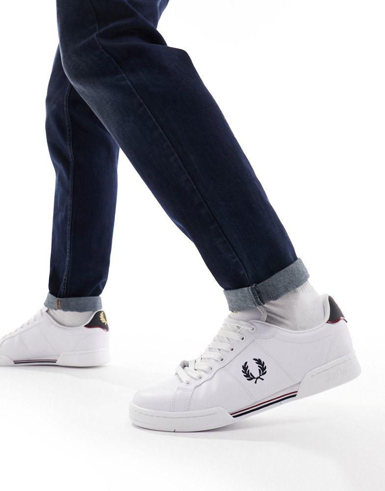 Fred perry white leather on sale