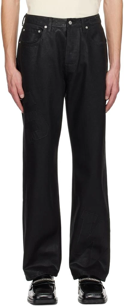 Saintwoods Black Waxed Jeans 1
