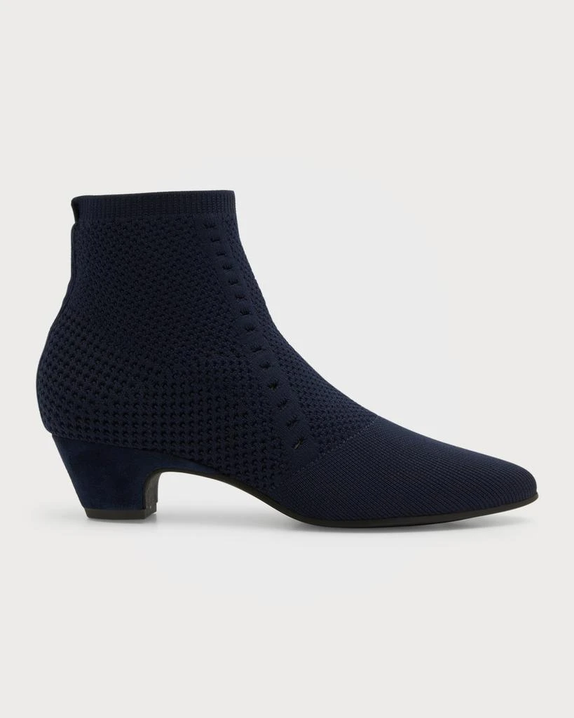 Eileen Fisher Purl Stretch-Knit Fabric Booties 1