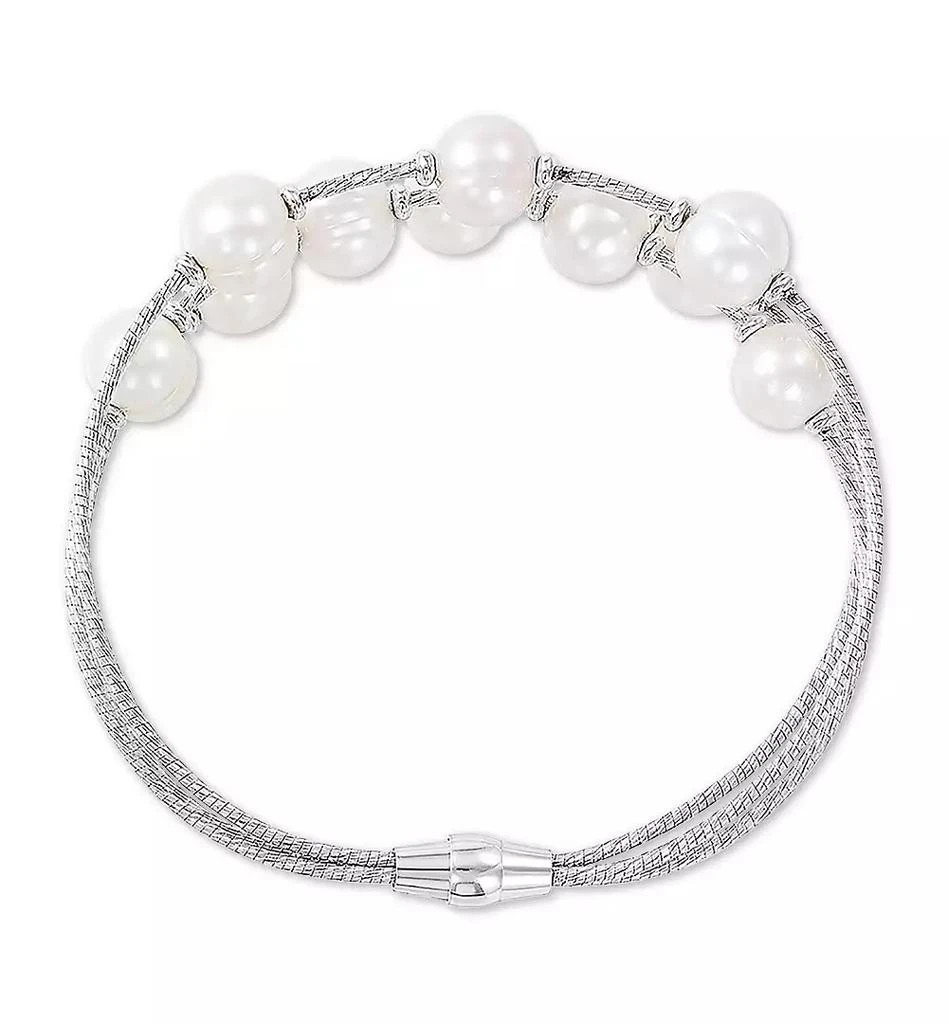 Honora Cultured Freshwater Pearl (8-9mm) Bangle Bracelet in Sterling Silver 3