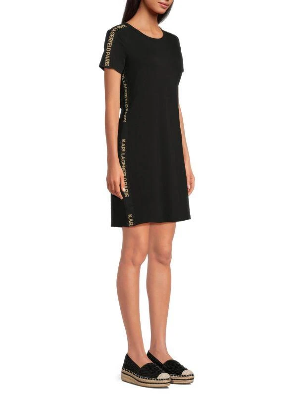 Karl Lagerfeld Paris Logo tape Mini T Shirt Dress 3