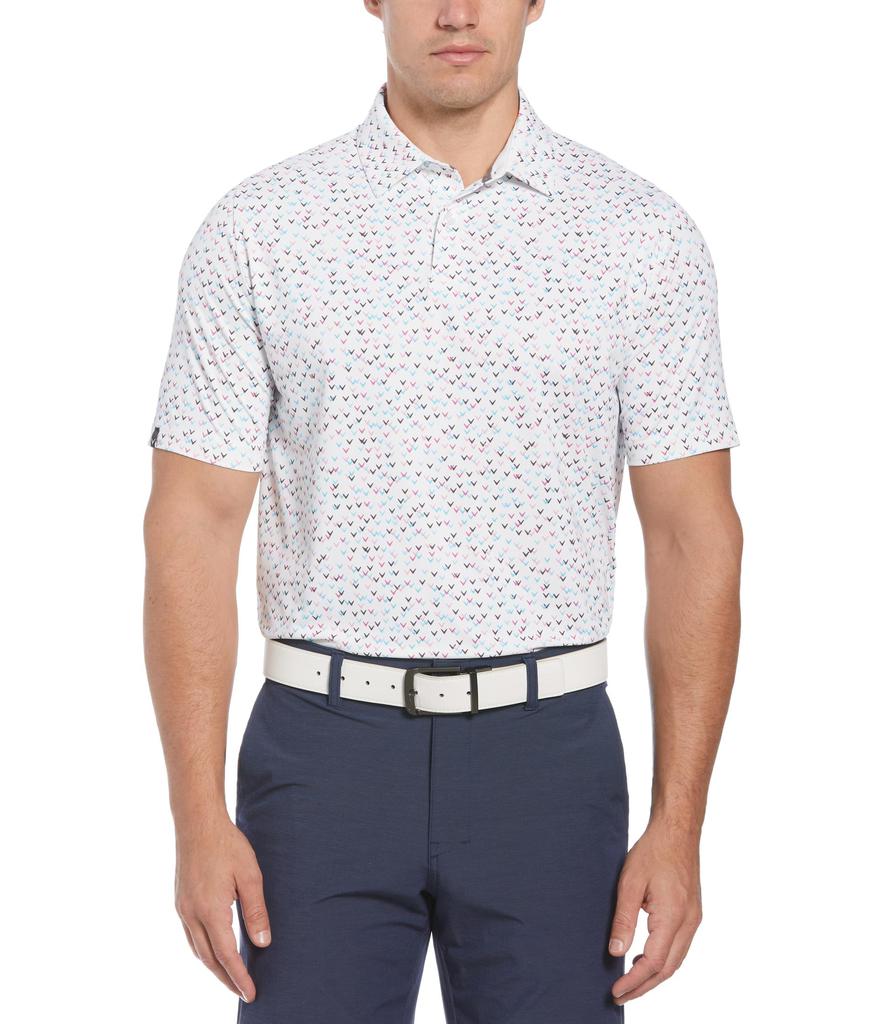 Callaway All-Over Chevron Confetti Print Polo