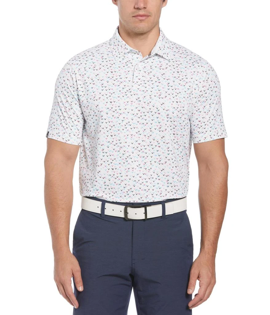 Callaway All-Over Chevron Confetti Print Polo 1