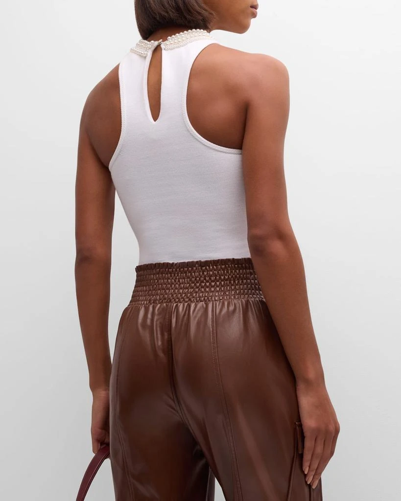 Cinq a Sept Lizzie Pearly Chain Embellished Tank Top 3