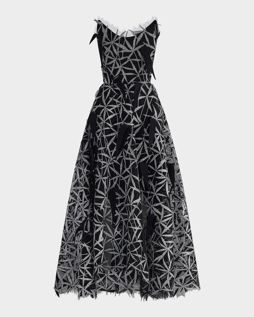 Maticevski Axis Embellished Strapless Fit-&-Flare Gown