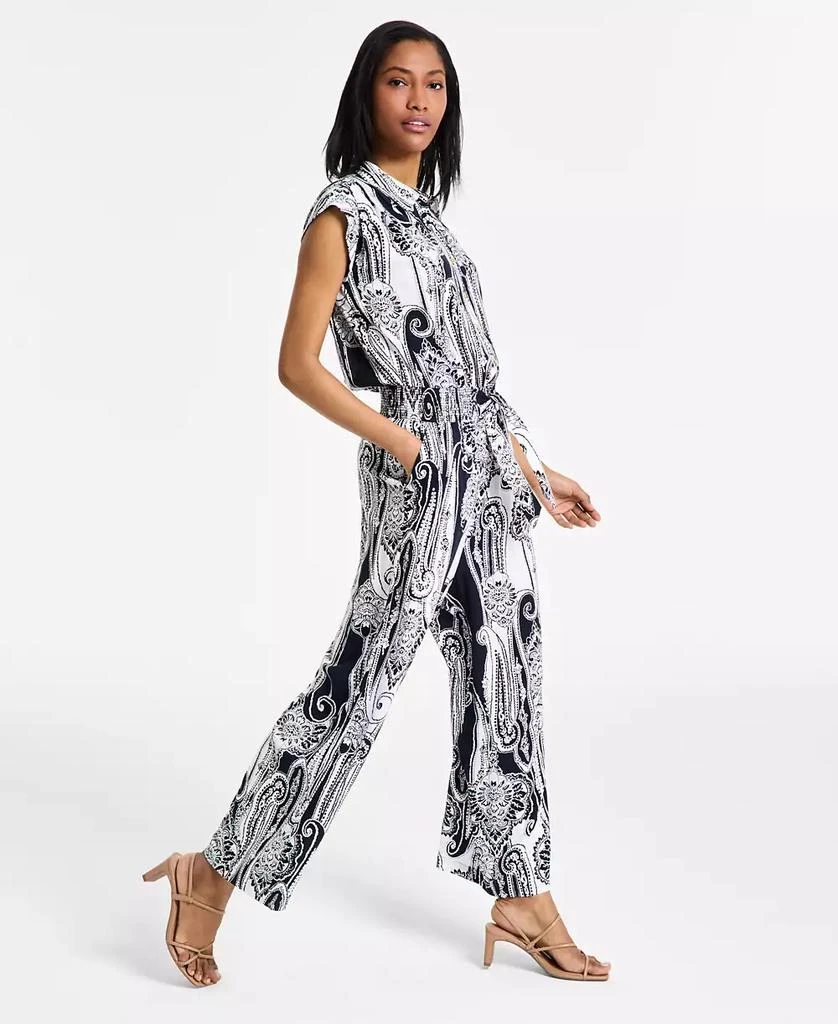 Nautica Jeans Women's Paisley Shirt Jumpsuit 3