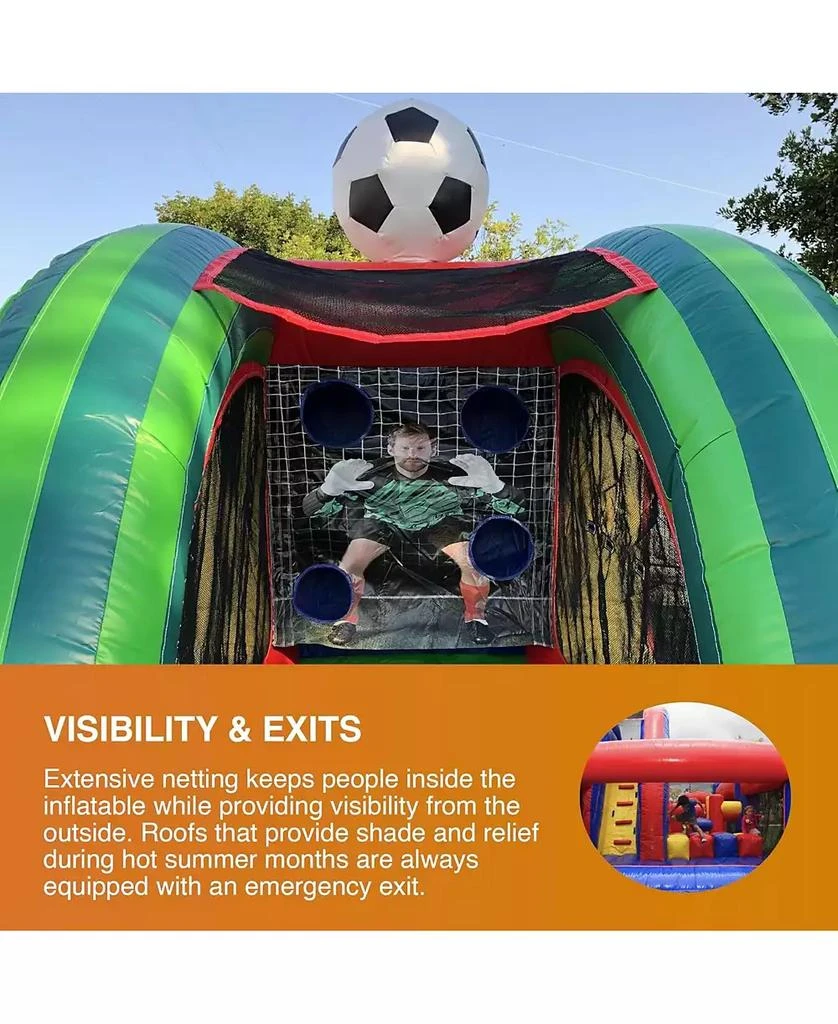 Jumporange Soccer Target Game Inflatable for Kids and Adults (with Blower and Foam Ball) 5