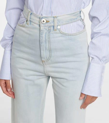MAISON MARGIELA Cutout high-rise wide-leg jeans 4