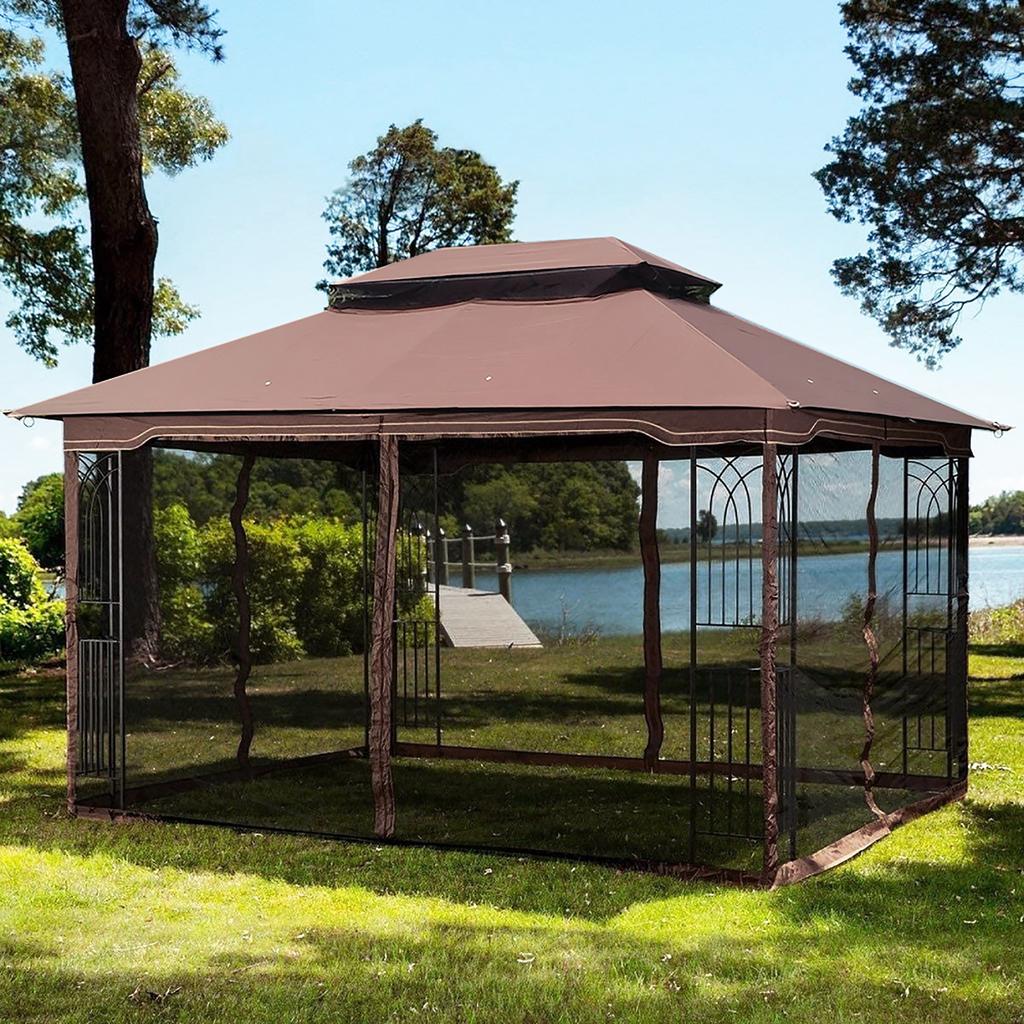 Streamdale Furniture Streamdale 13 X 10 Outdoor Patio Gazebo Canopy Tent With Ventilated Double