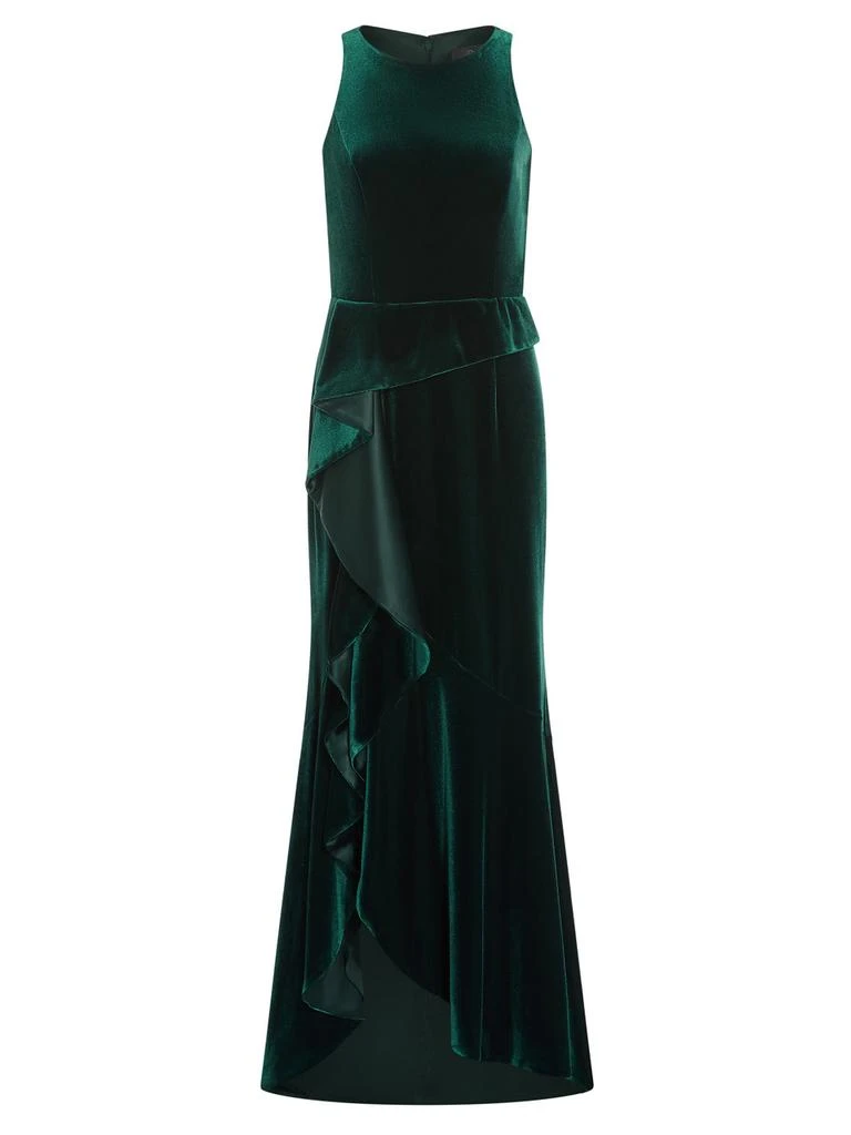 Adrianna Papell Velvet cascade gown 1