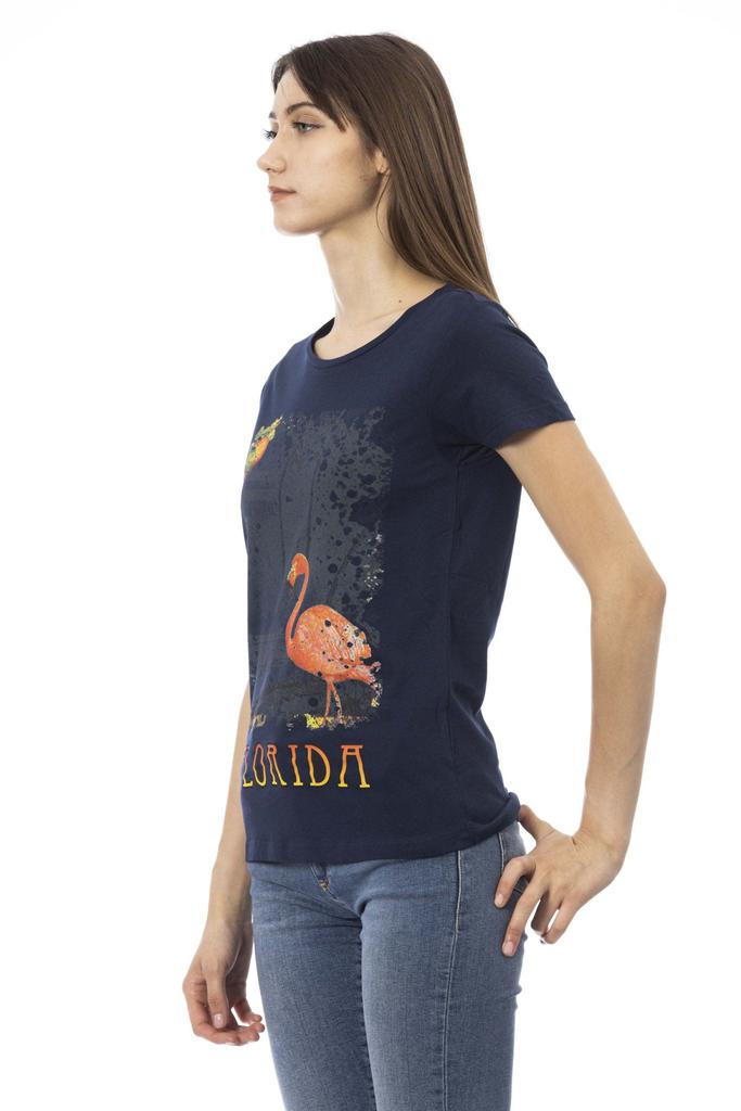 Trussardi Action Trussardi Action Blue Cotton Tops & T-Shirt