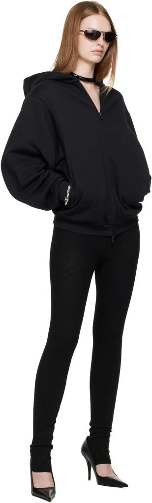 Essentials Black 90s Fleece Zip-Up Hoodie 4