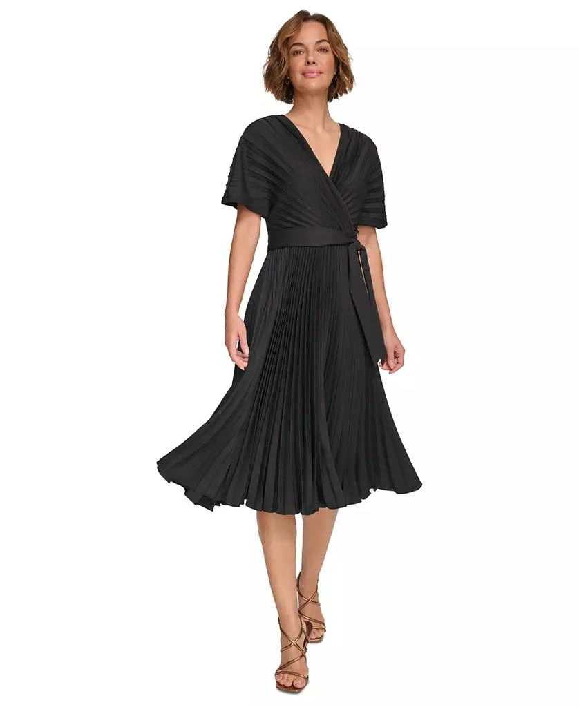 DKNY Women's Pleated Fit & Flare Dress 1