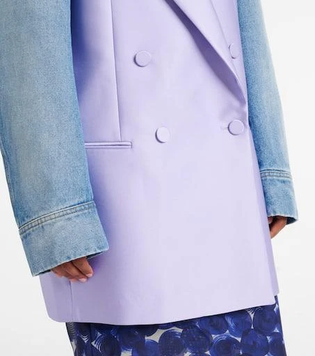 Dries Van Noten Denim-trimmed blazer 5