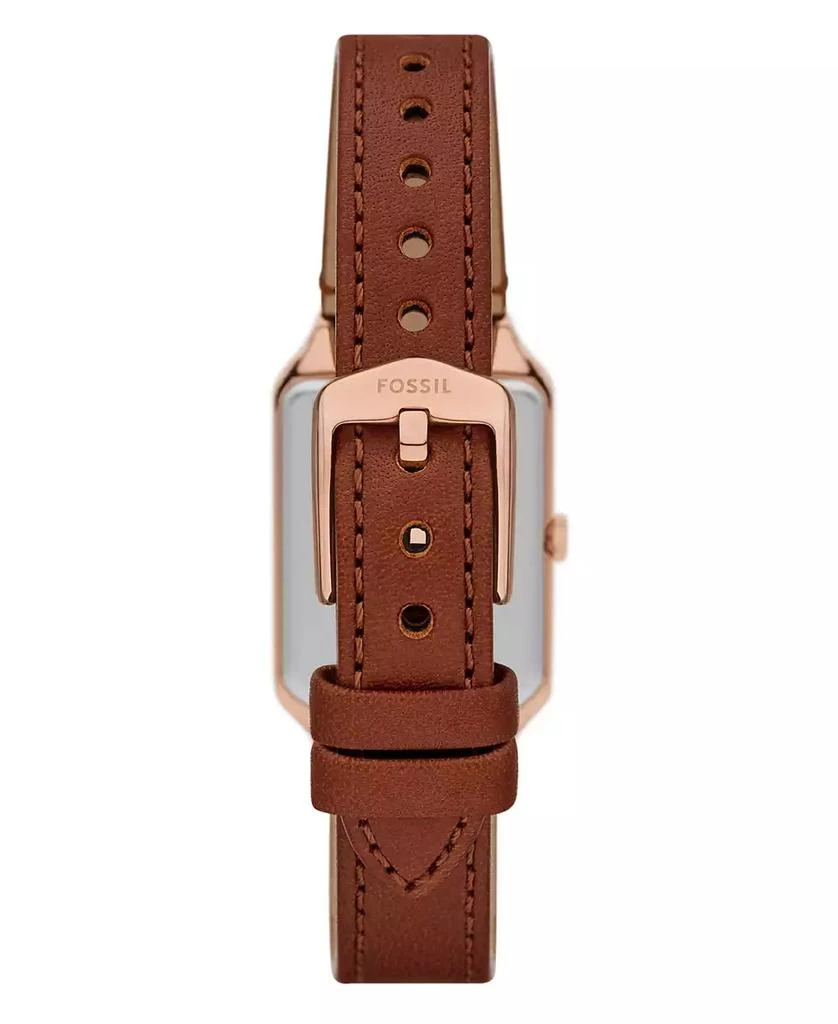 Fossil Women's Raquel Three-Hand Date Medium Brown Leather Watch and Bracelet Set, 23mm 3
