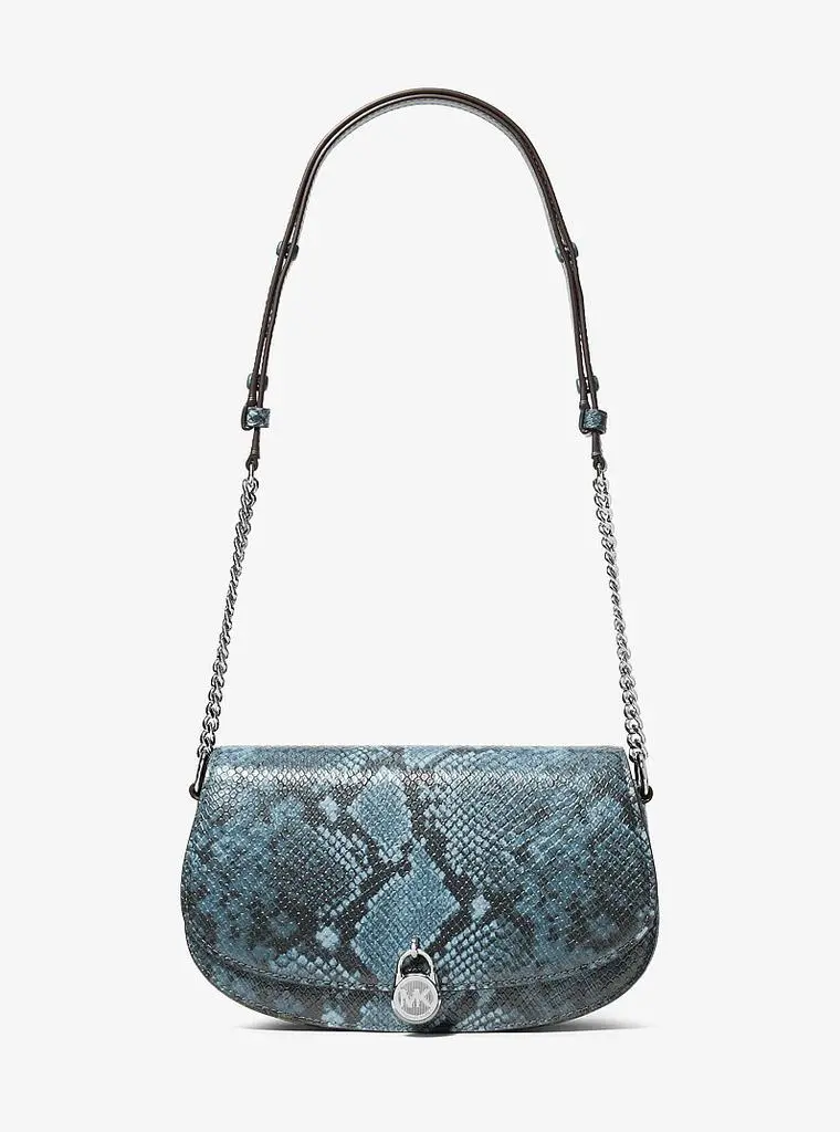 Michael Kors Mila Medium Snake Embossed Messenger Bag