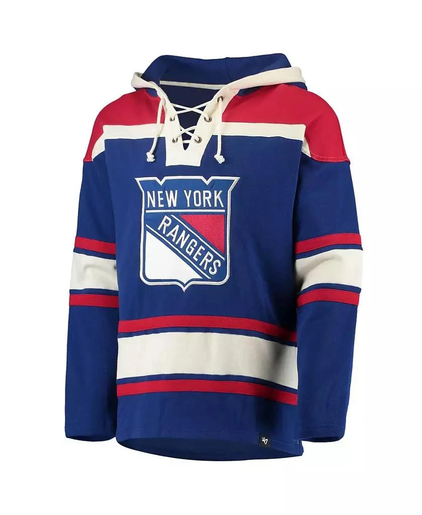 47 Brand Men's Artemi Panarin Blue New York Rangers Player Name and Number Lacer Pullover Hoodie 4