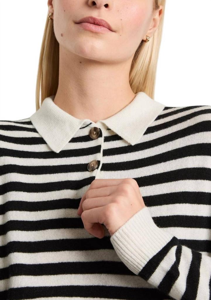 Ciao Lucia Gilma Pullover In Black/white