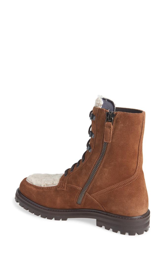 Aquatalia Isaac Genuine Shearling Moc Toe Boot