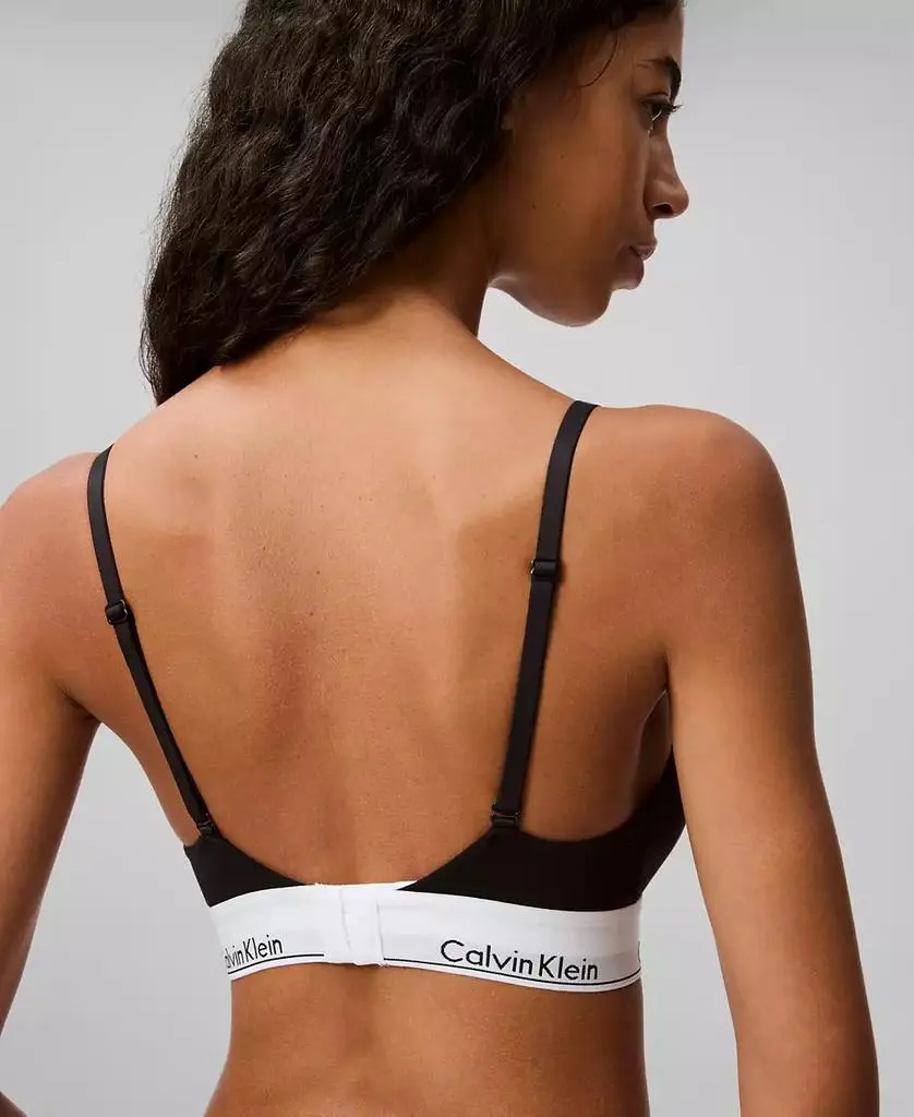 Calvin Klein Women's Modern Cotton Lightly Lined Triangle Bralette- QF5650 4