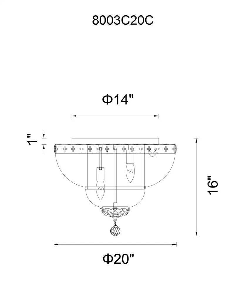 CWI Lighting Stefania 8 Light Flush Mount 3