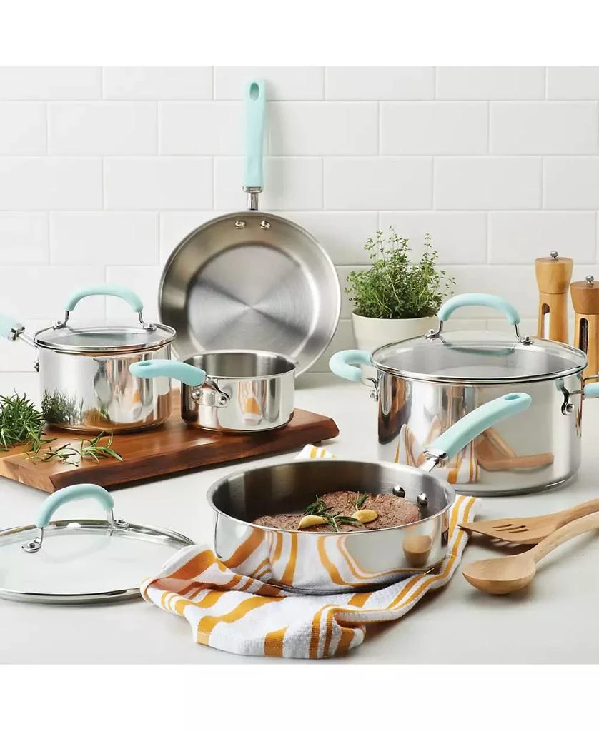 Rachael Ray Create Delicious Stainless Steel 10-Pc. Cookware Set 2