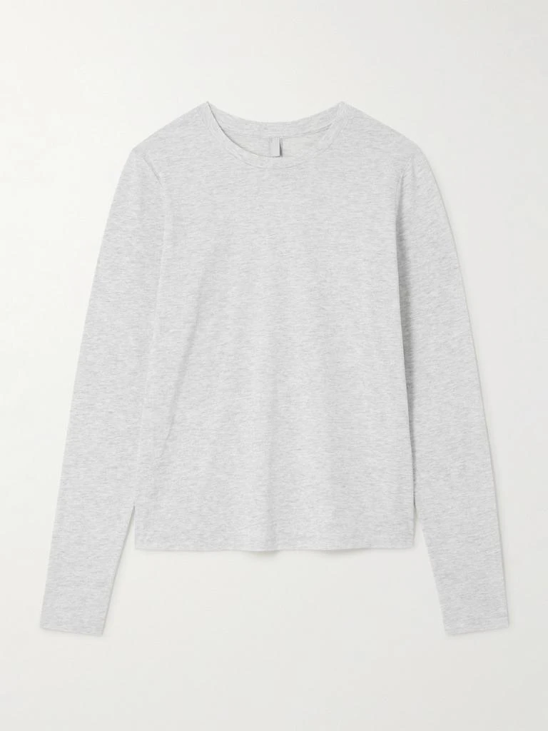 SKIMS Long Sleeve T 恤（颜色：light Heather Grey） 1